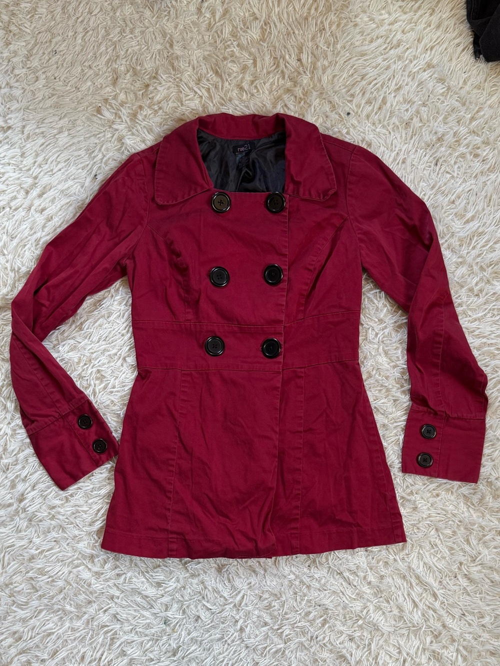 Rue 21 Burgundy Coat